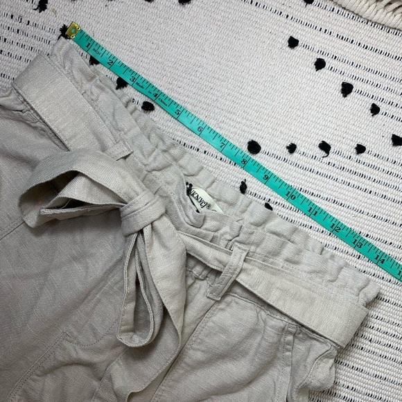 BLANKNYC Linen Paperbag Waist Crop Taupe Pants - Picture 5 of 8
